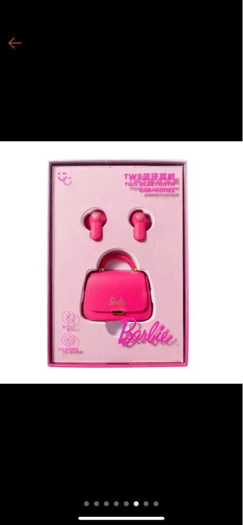 1 left Barbie x Miniso Airpod, Audio, Earphones on Carousell