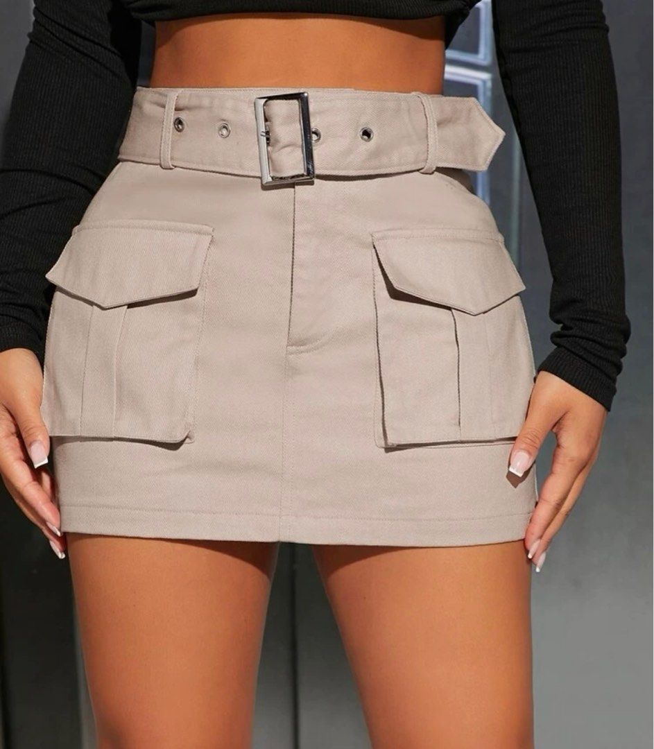 Belted cargo skirt Women s Fashion Bottoms Skirts on Carousell