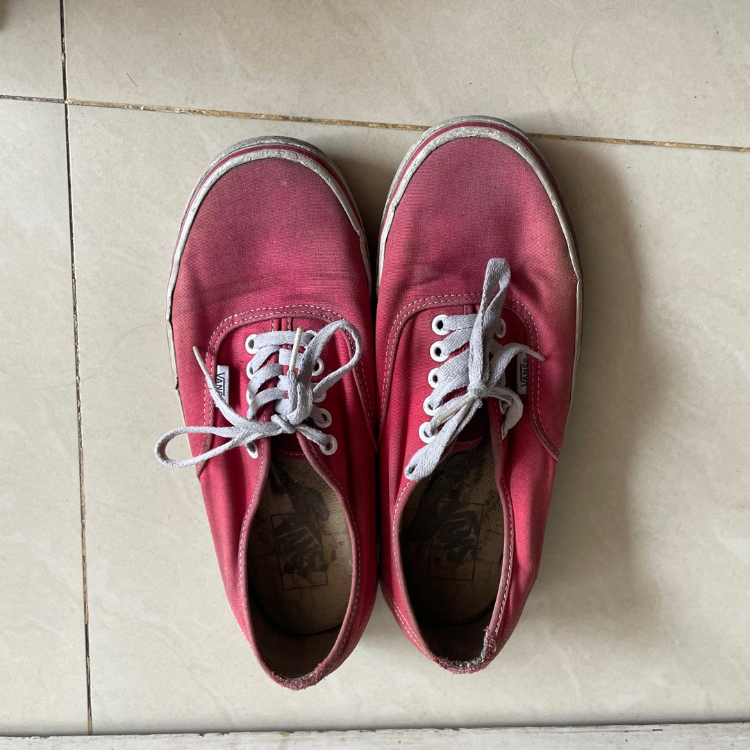 BISA LIVE SHOPEE Vans Authentic Red Merah Fesyen Pria Sepatu