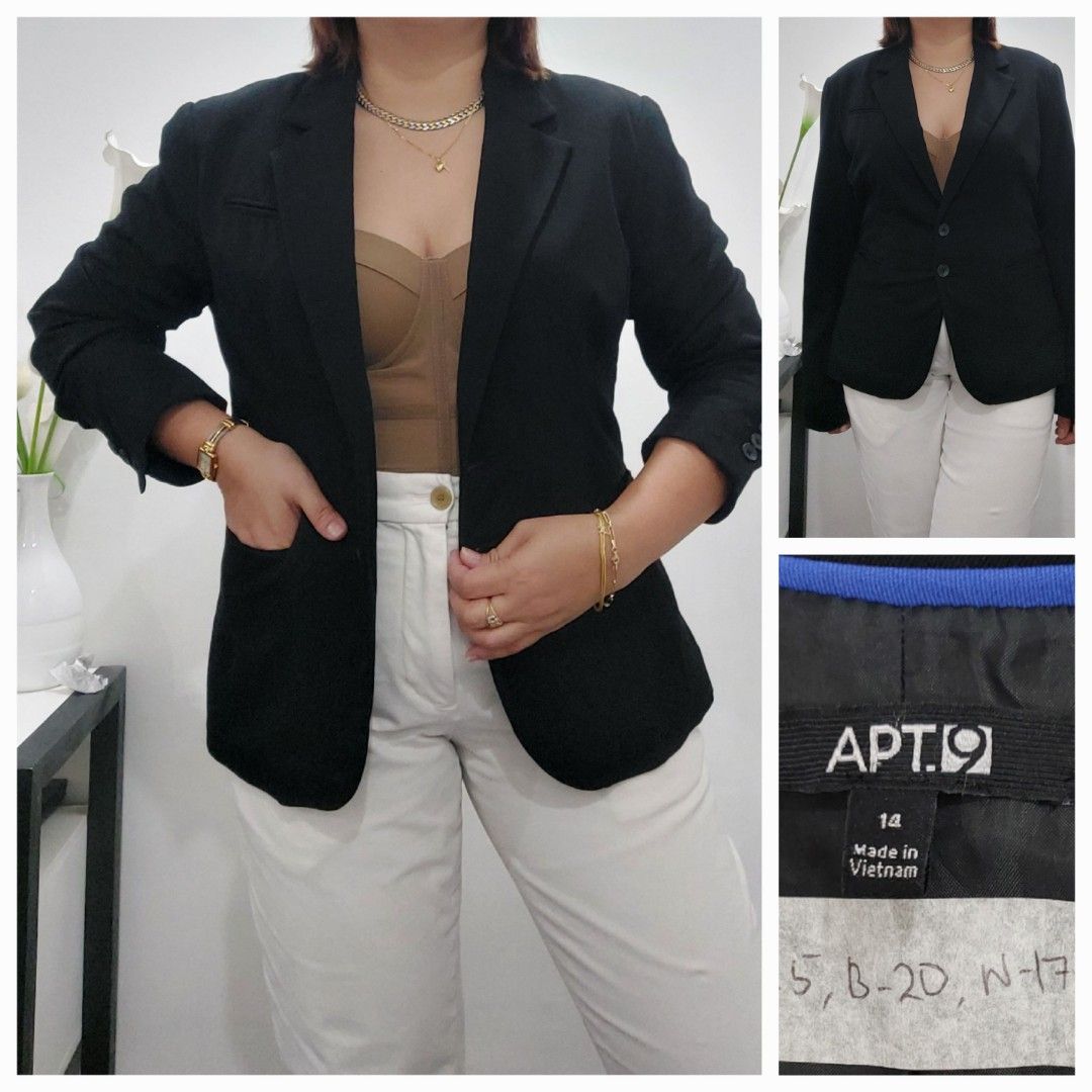 Apt. 9 Black Ladies Blazer Women s Fashion Coats Jackets and