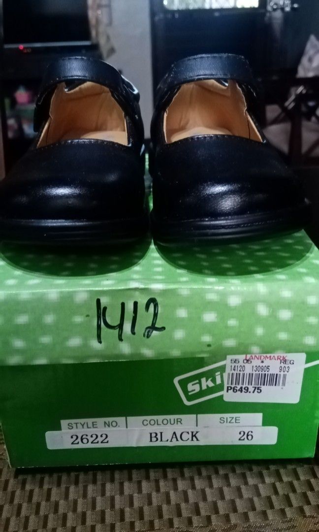 Black shoes size 26 Babies Kids Babies Kids Fashion on Carousell