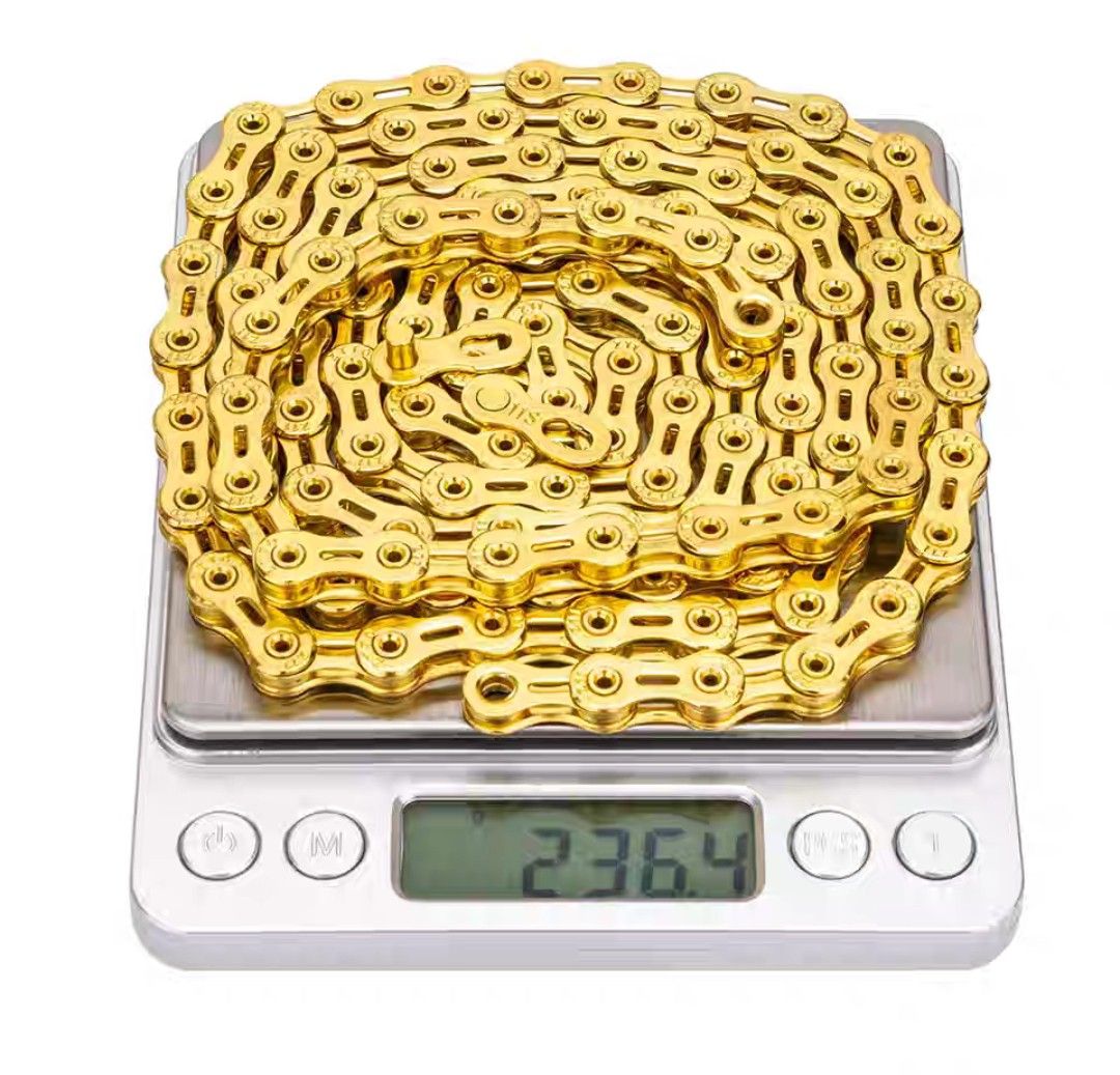 BN ZTTO Full Hollow Gold Bicycle Chain 11 Speed SL Super Light