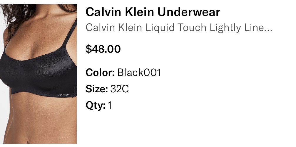 Calvin Klein Bra 36C Brand New! Never worn!
