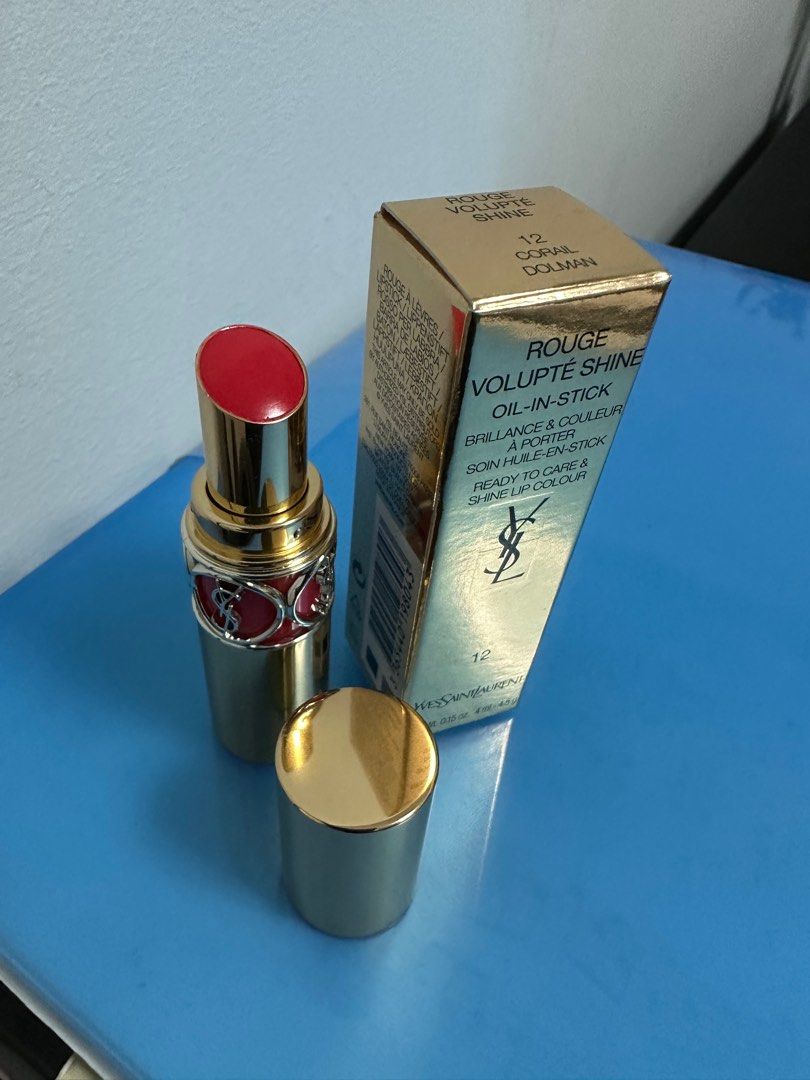 BNIB YSL Rouge Volupte Shine lipstick in coral selling at 59 in
