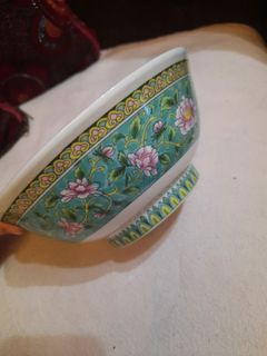 Bowl ceramic oriental 8x4 inches with back stamp Japan