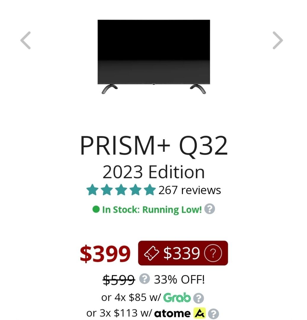 Brand New PRISM TV, TV & Home Appliances, TV & Entertainment, TV on Carousell