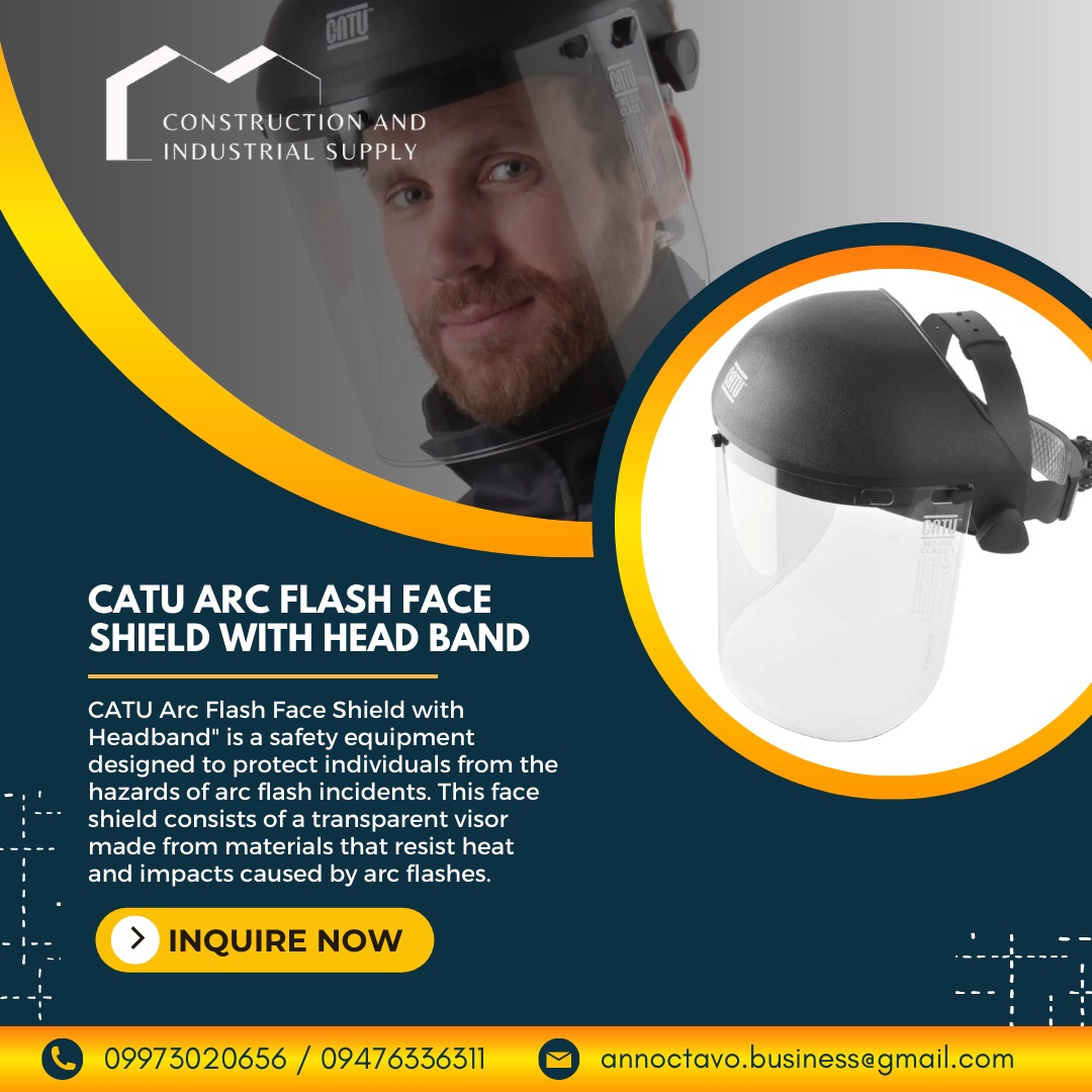 CATU Arc Flash Face Shield with Head band MO286 Safety Gear Protective Clothing Hazard