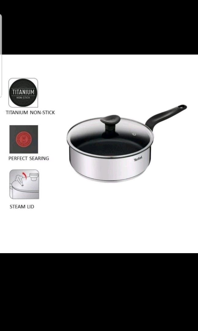 CCK BN Tefal Primary INOX Stainless Steel 24cm Saute Pan with Lid for