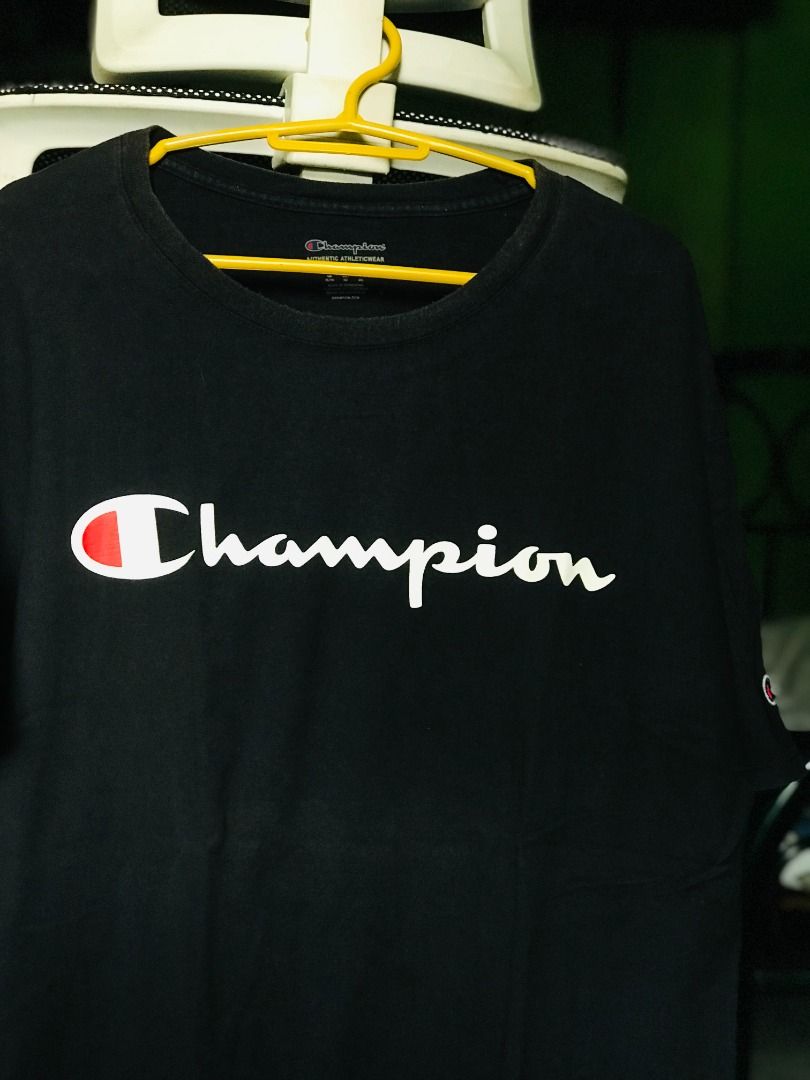 CHAMPION NAVY BLUE SCRIPT SHIRT