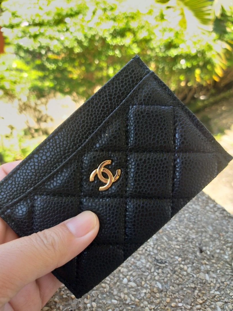 CHANEL CAVIAR CARD HOLDER, Luxury, Bags & Wallets on Carousell