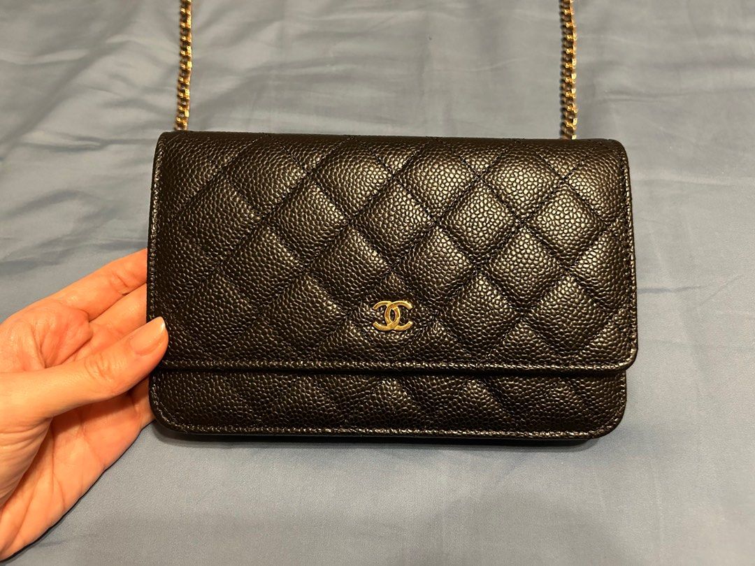 Chanel Caviar WOC Wallet On Chain Red SHW No. 19, Luxury, Bags & Wallets on  Carousell