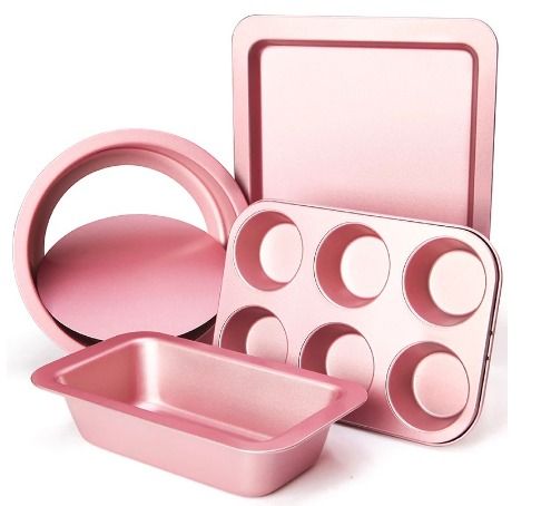 Pink baking shop pan