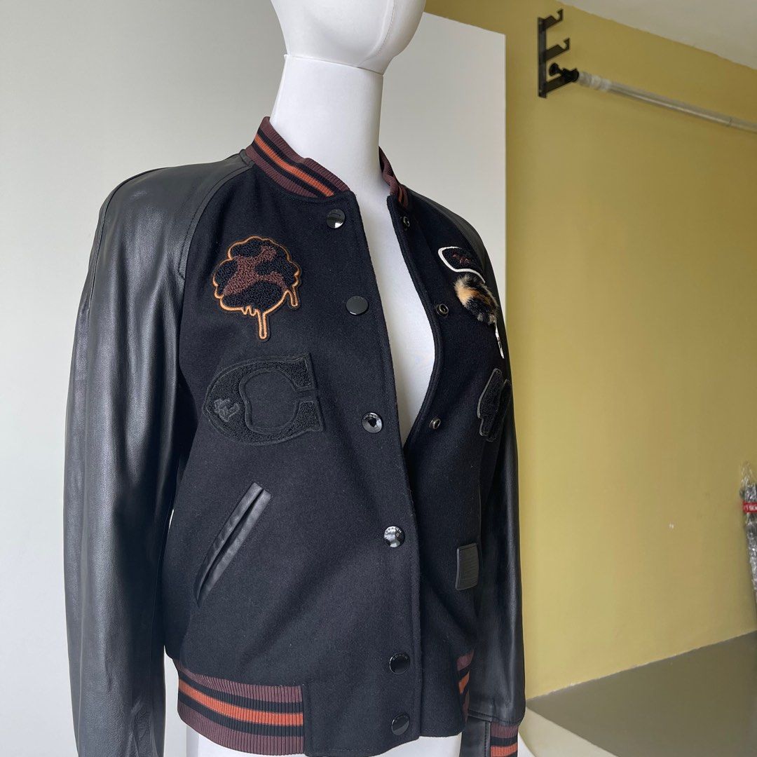 Coach Leather Bomber Jacket Women s Fashion Coats Jackets and