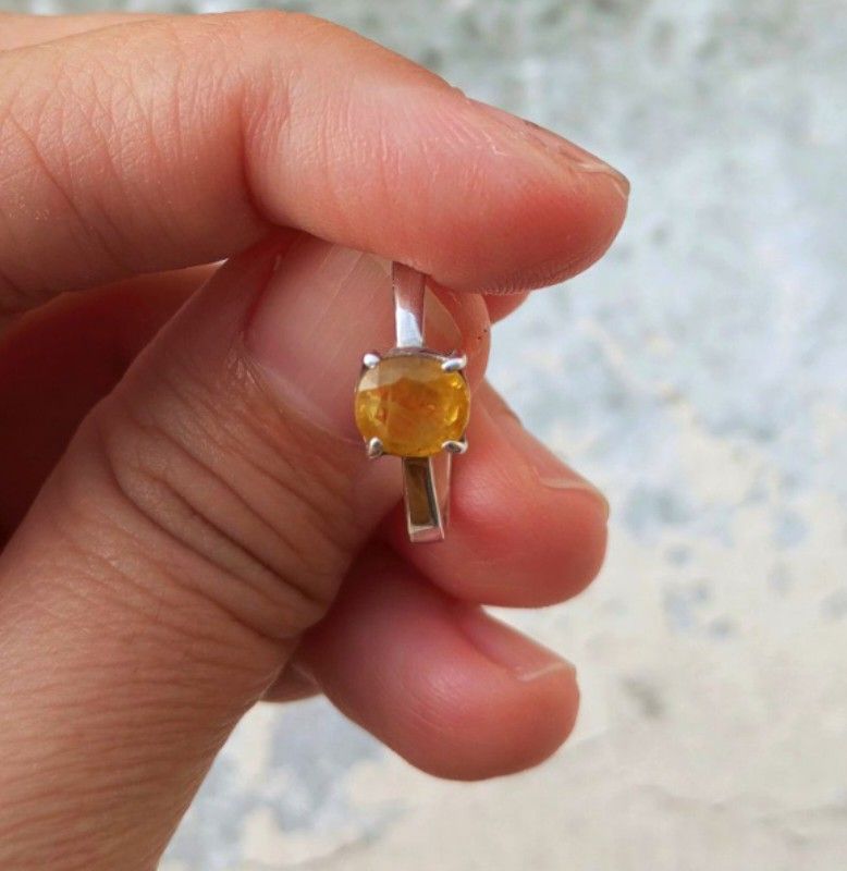 Genuine yellow sale sapphire ring