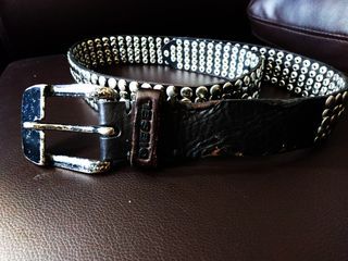 Diesel Metal Studs Leather Belt Size 85/34