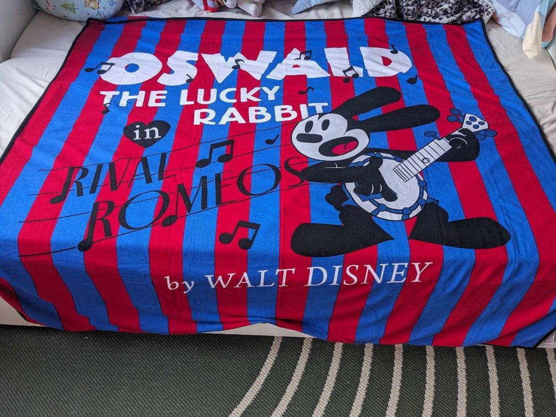 Disney Oswald the Lucky Rabbit-throw blanket (Category: Bedding & Towels) located in Quezon City. Submitted by carm.tlg (Listing ID 1255611741, Image 3). Description: Brand new throw blanket original price hk469 (PHP 3400) 3 items 60 in X 60 in , 152 cm x 152 cm super soft. Di mainit pag ginamit not cheap material book via lalamove etc. pay Bpi online.