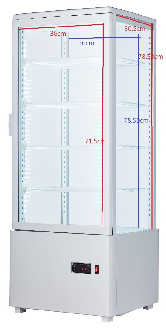 Display Chillers 4 sides Glass 98L, TV & Home Appliances, Kitchen ...