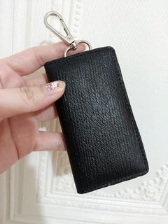 Dompet kunci kulit asli coffee motif