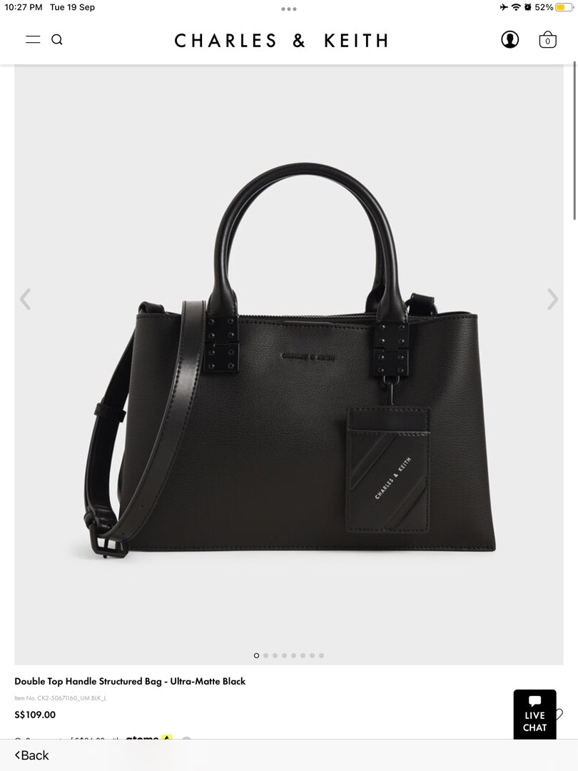 Top handle structured bag online