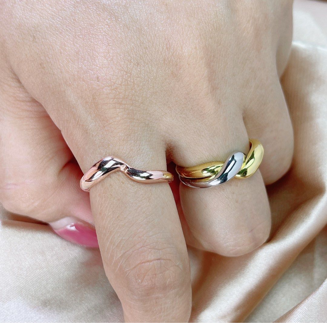 Gold and sale silver twist ring