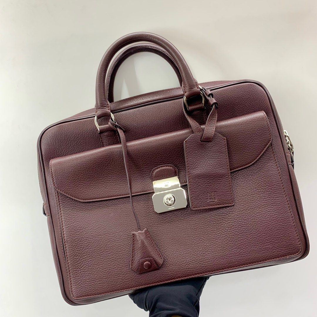 DISCOUNTED DUNHILL BROWN LEATHER W KEYS MENS BUSINESS BAG 237030783