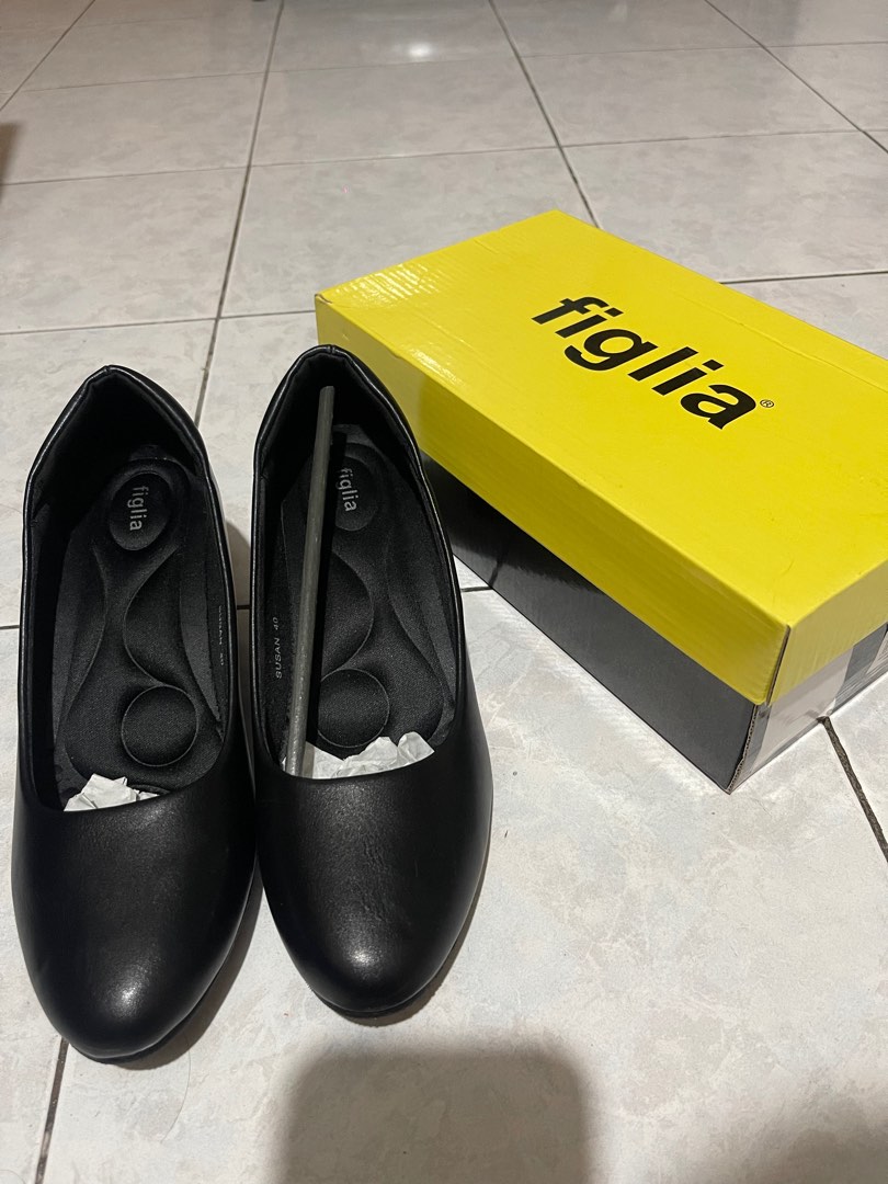 Figlia black shoes, Women's Fashion, Footwear, Heels on Carousell