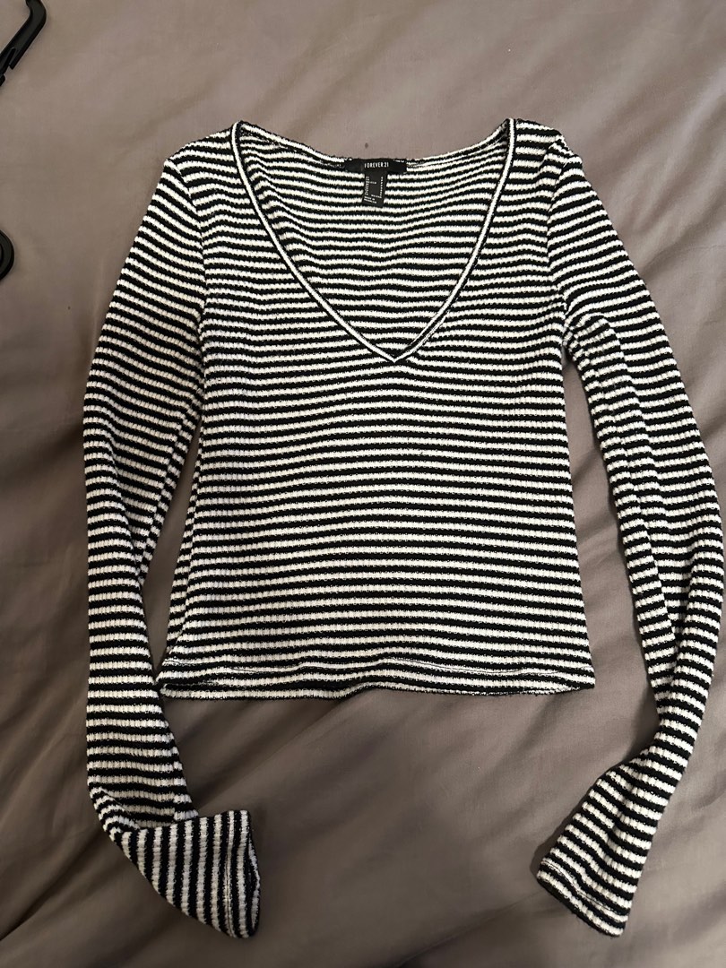 Forever 21 striped long sleeve shirt on sale