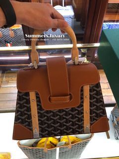 Goyard Saigon Structure Mini Bag Orange in Canvas/Cowhide Leather with  Silver-tone - US