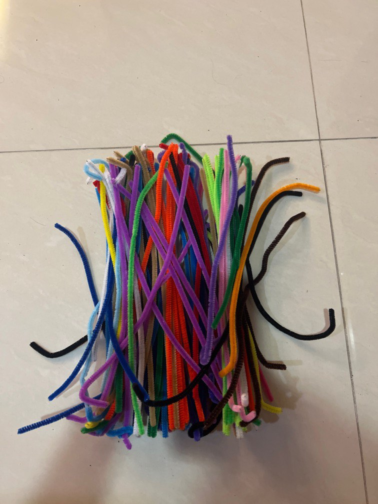 Fuzzy wires pipe cleaners for craft, Hobbies & Toys, Stationery & Craft