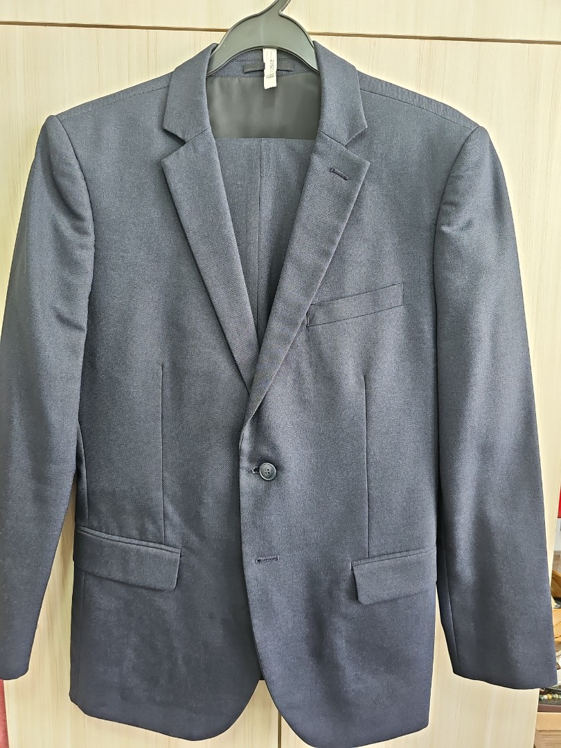 G2000 Man Slim Fit Suit set 46 navy blue, Men's Fashion, Tops & Sets ...