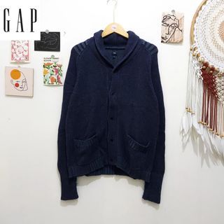 GAP original unisex cardigan cardi outer outerwear knitwear knit top atasan rajut collar kerah basic not uniqlo zara bershka pnb