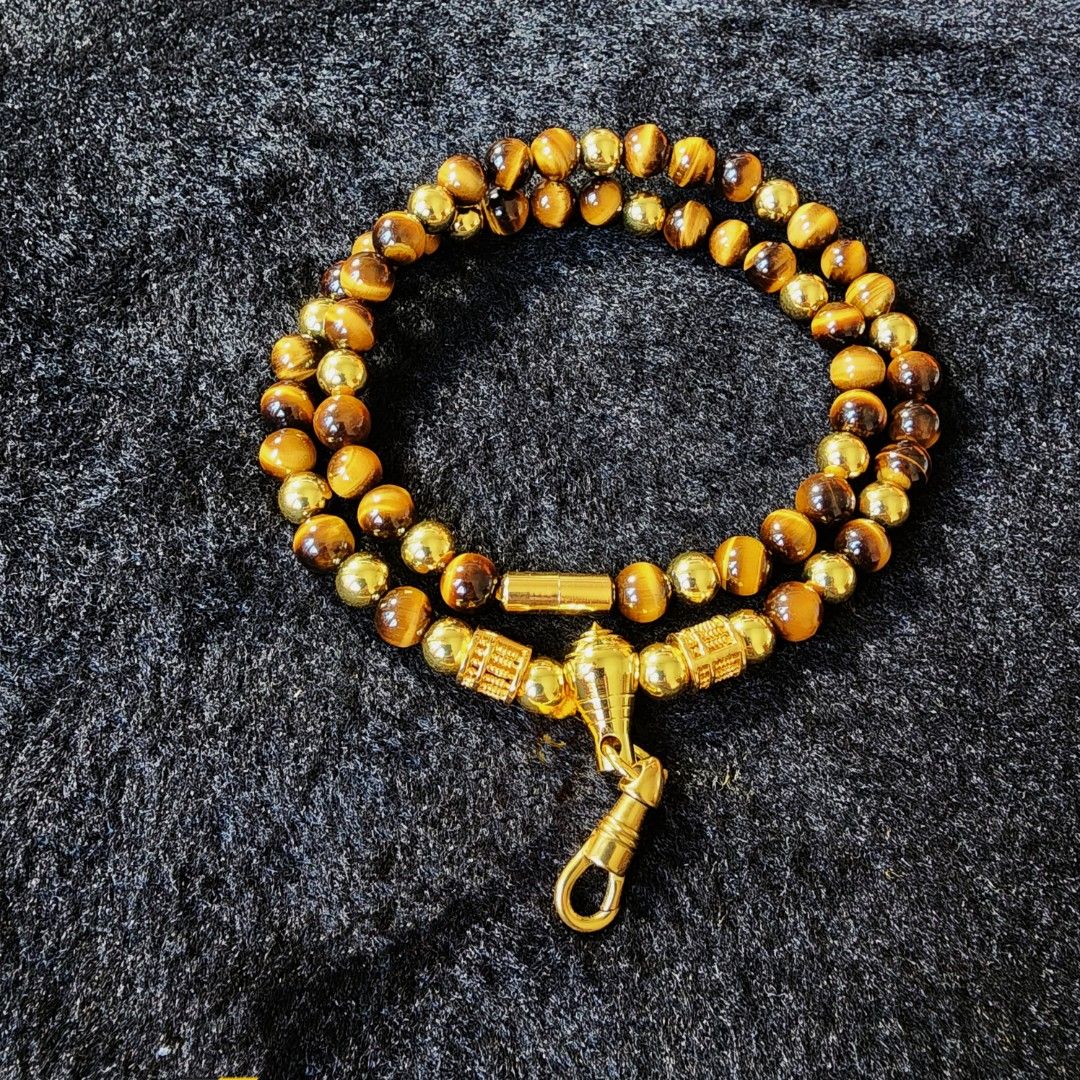 Gold tigers eye on sale necklace
