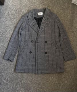 Gray plaid coat