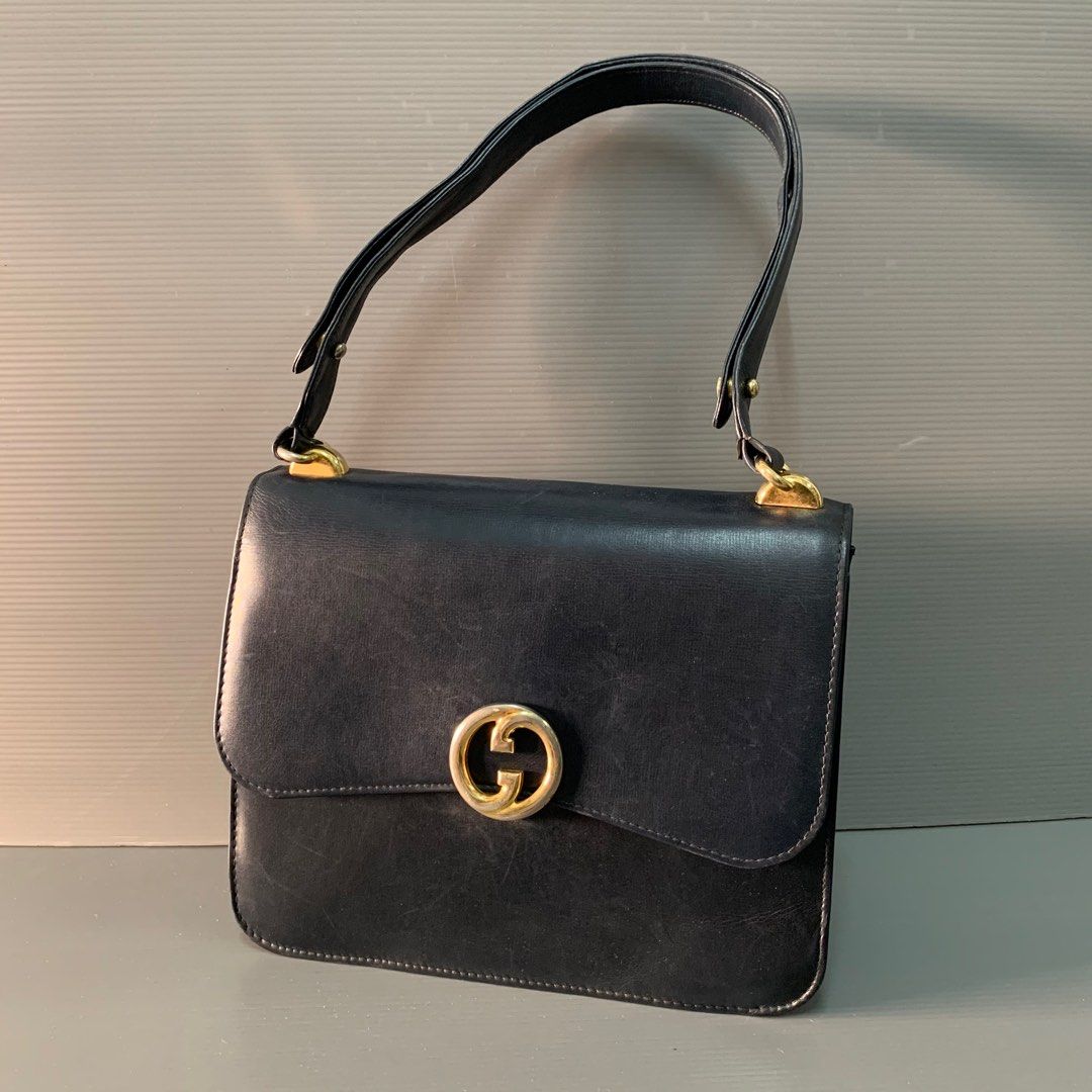 Gucci Vintage Box Shoulder Bag Black