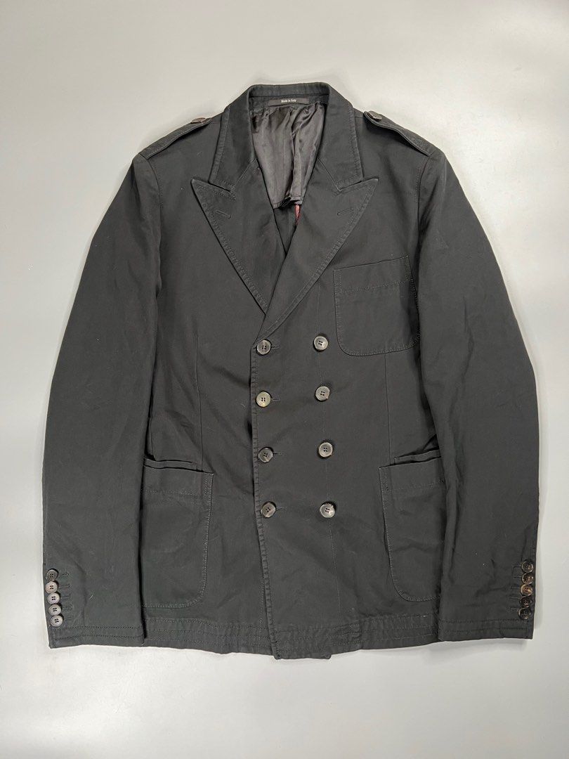 Gucci Double Breasted Military Coat Blazer