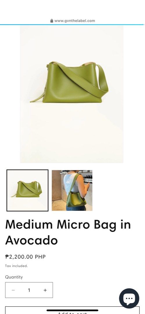 GVN The Label Medium Micro Bag Capacity, Price