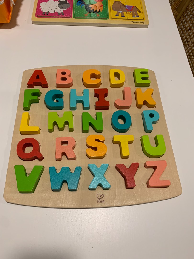 Hape Wooden Puzzles puzzle jigsaw letter alphabet (similar to Melissa