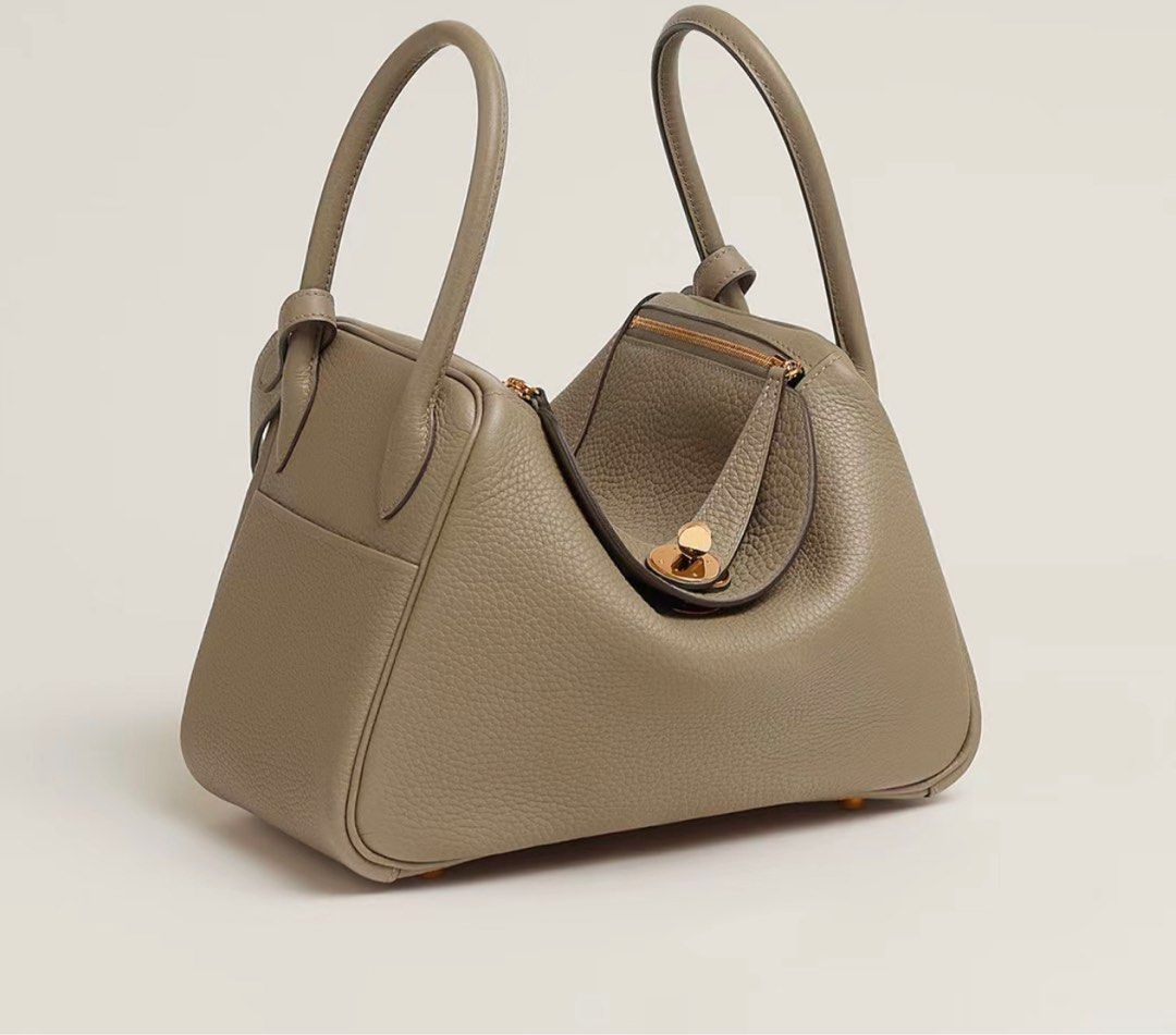 門市現貨Hermes Lindy 26 8Q beige marfa 馬爾法米色金扣tc 皮B stamp