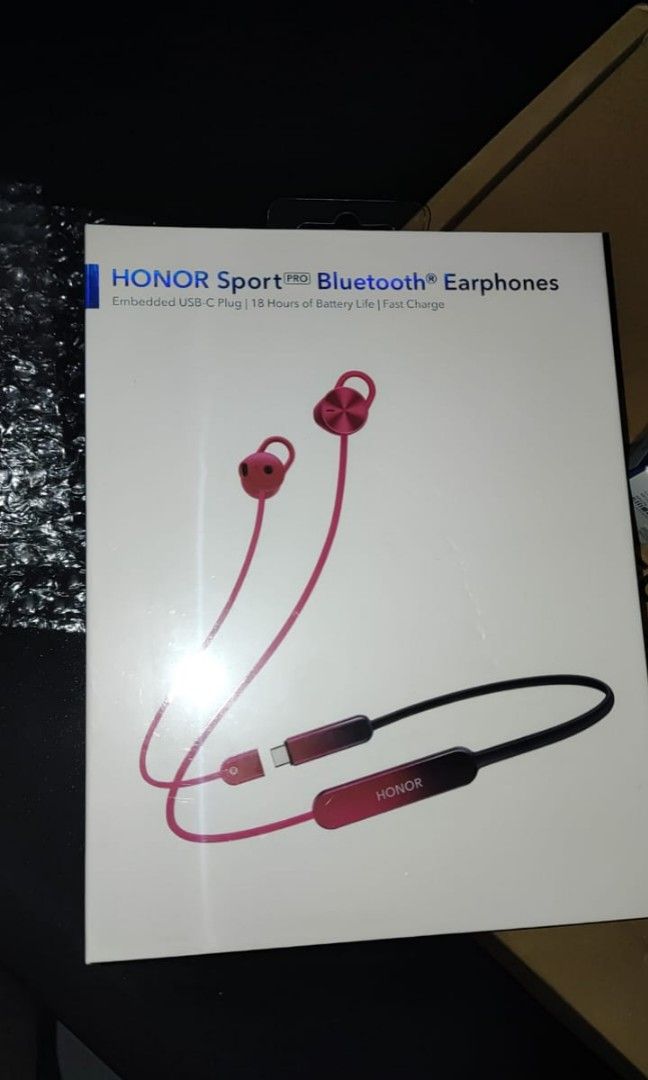 Honor sport 2025 bluetooth earphones red