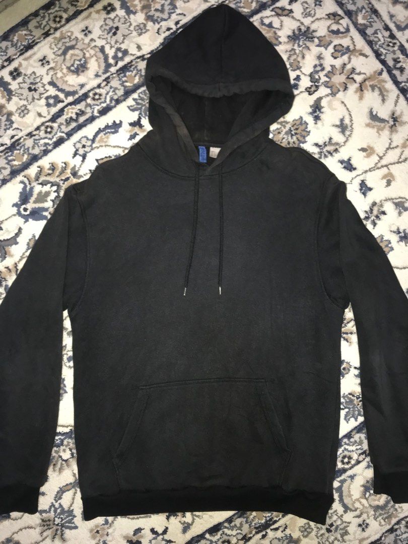 Hoodie H M Plain Black Men s Fashion Tops Sets Hoodies on