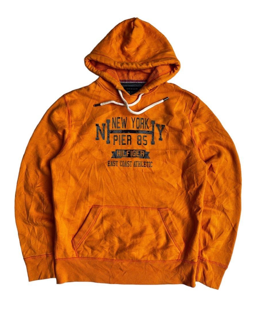 Orange hoodie tommy on sale hilfiger