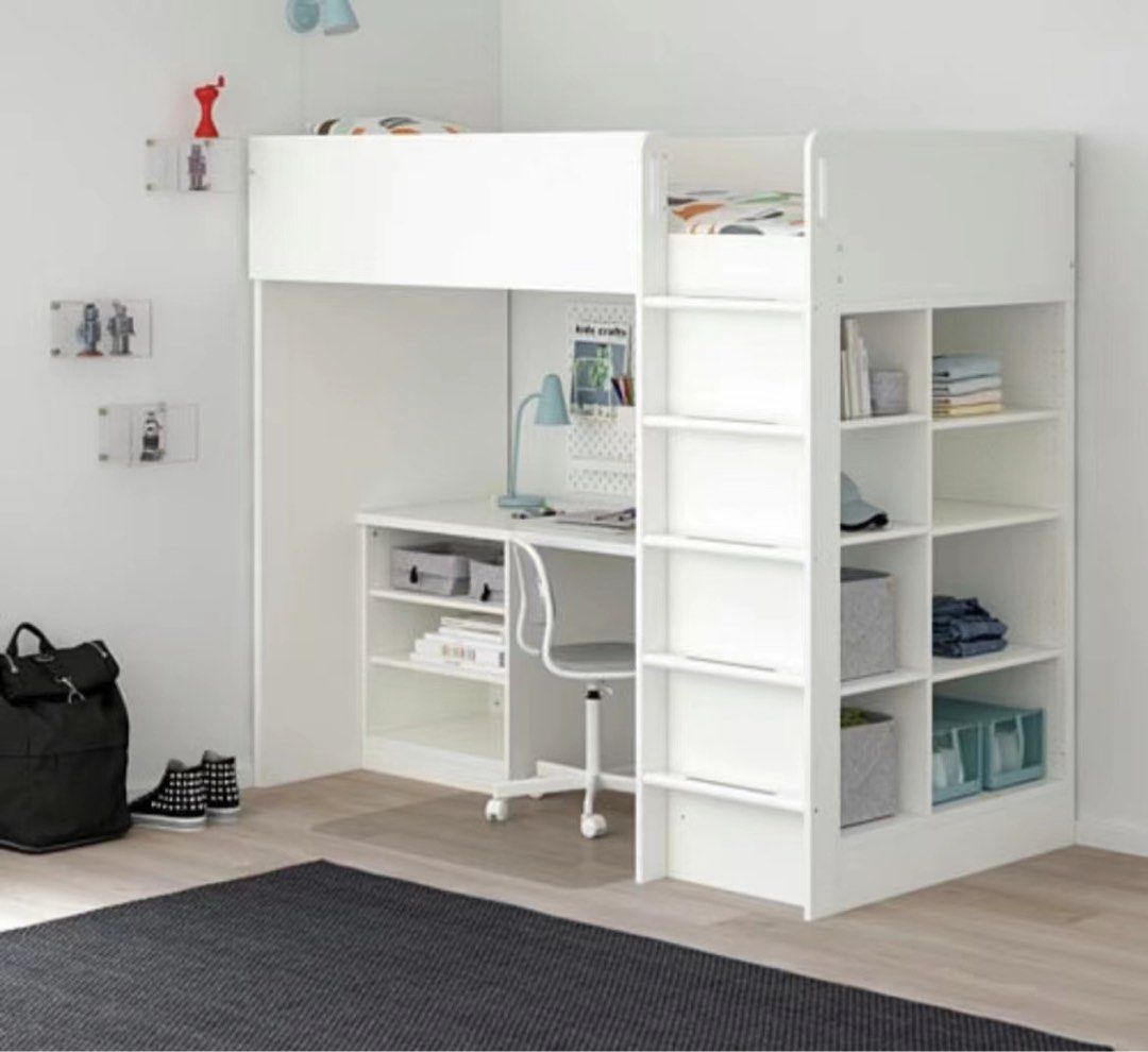 Ikea Loft bed frame, Furniture & Home Living, Furniture, Bed Frames & Mattresses on Carousell