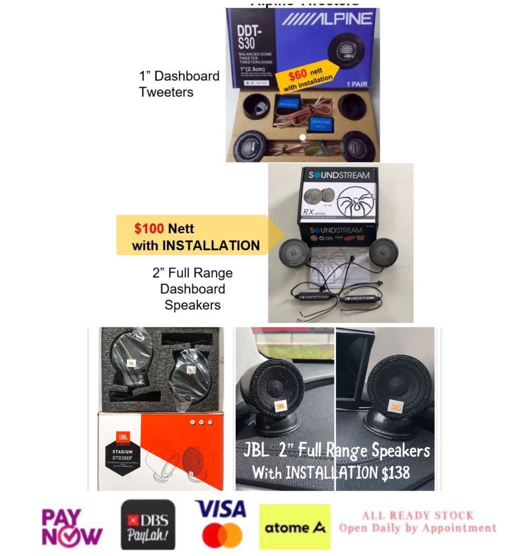 INSTALLATION Included Ready Stock Car Van Alpine SoundStream