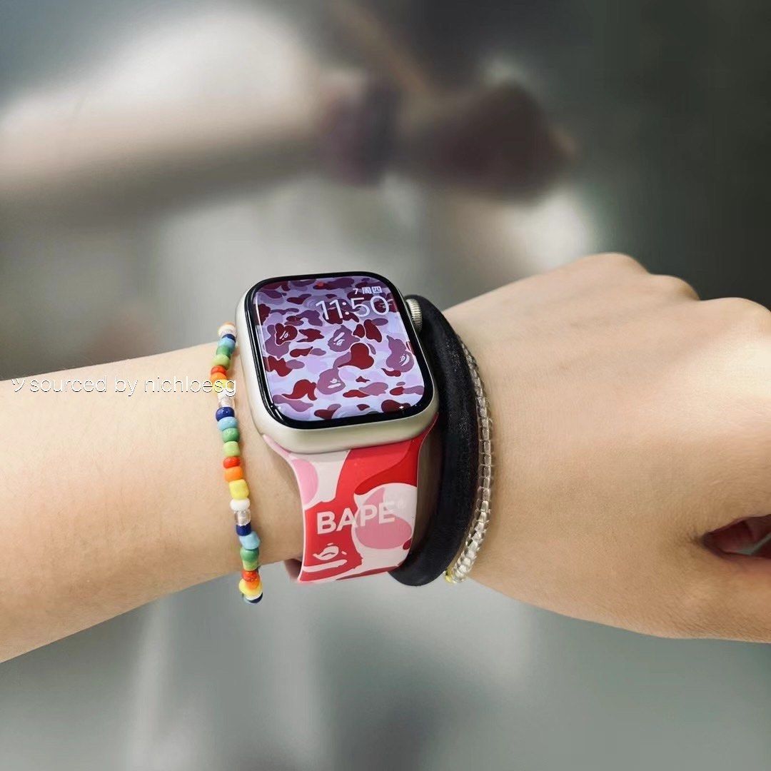 INSTOCK BAPE APPLE WATCH BAND Mobile Phones Gadgets Wearables