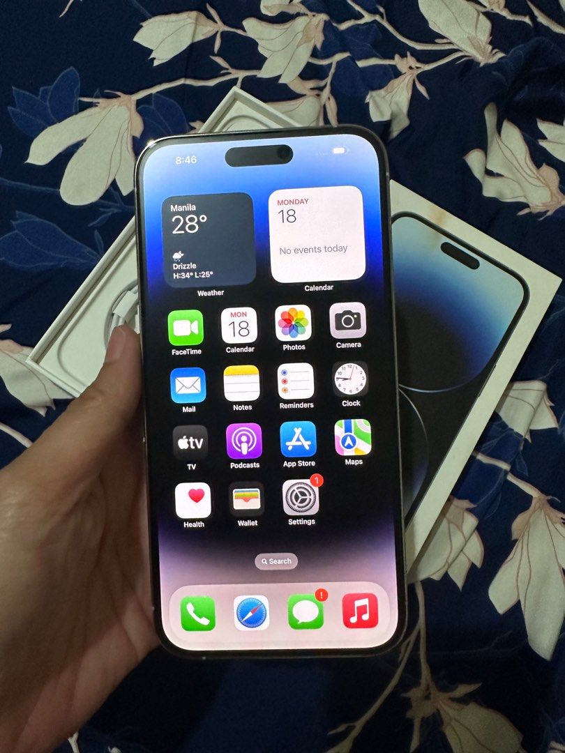 iphone 14 pro max 256gb dual sim good as new (Category: iPhone 14 Series) located in Cainta. Submitted by vine_gadget_shop (Listing ID 1255764534, Image 3). Description: iphone 14 pro max 256gb dual sim good as new complete hk variant warranty until october 2023 pick up store greenhills shopping center we accept trade in we accept credit card installment we do cod and door to door we ship nationwide for fast transaction call 09277368323 look for 