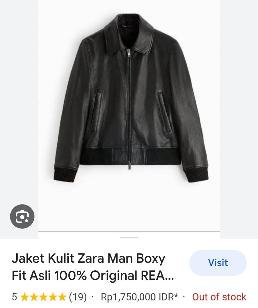 Jaket kulit sales zara man