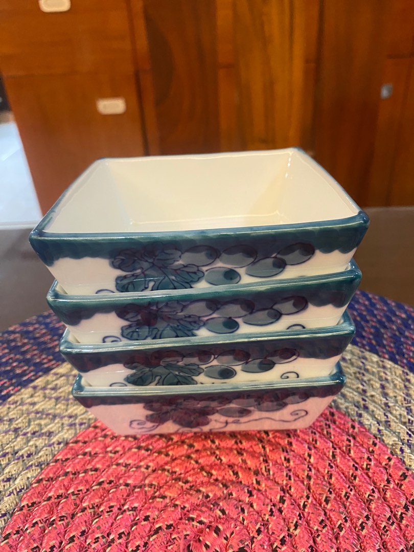 Japanese Square Plates 1, Furniture & Home Living, Kitchenware