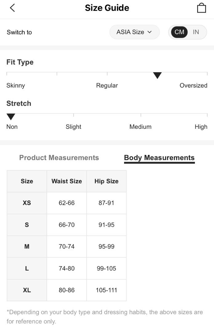 Hco hotsell numeric size