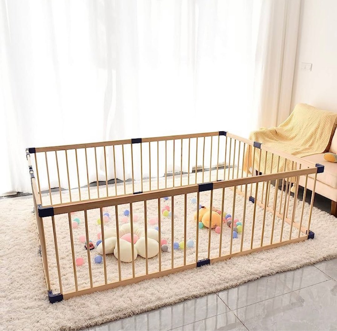 Jolly baby wooden playpen, Babies & Kids, Infant Playtime on Carousell