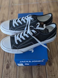  Jack & Jones Jfwcorp Canvas Lo Noos Men's Sneaker, Anthracite/Black/White, 42 EU